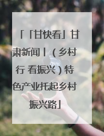 「甘快看」甘肃新闻丨（乡村行 看振兴）特色产业托起乡村振兴路