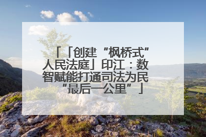 「创建“枫桥式”人民法庭」印江：数智赋能打通司法为民“最后一公里”