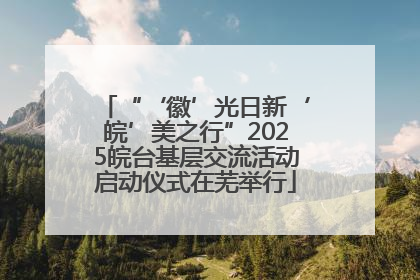 “‘徽’光日新‘皖’美之行”2025皖台基层交流活动启动仪式在芜举行