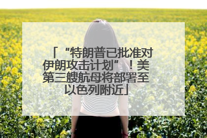 “特朗普已批准对伊朗攻击计划”！美第三艘航母将部署至以色列附近