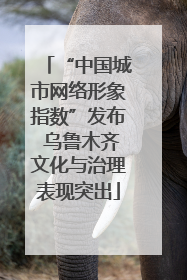 “中国城市网络形象指数”发布 乌鲁木齐文化与治理表现突出