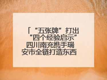“五张牌”打出“四个经验启示” 四川南充携手瑞安市全链打造东西部“消费协作”
