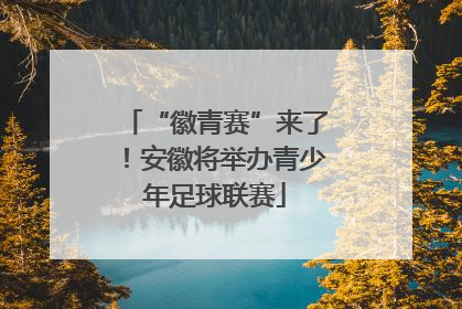 “徽青赛”来了！安徽将举办青少年足球联赛