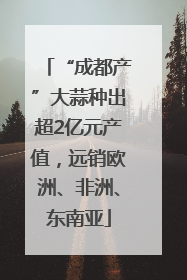 “成都产”大蒜种出超2亿元产值，远销欧洲、非洲、东南亚