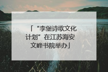 “李堡诗歌文化计划”在江苏海安文峰书院举办