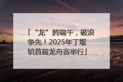“龙”腾端午，破浪争先！2025年丁堰镇首届龙舟赛举行