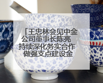 王忠林会见中金公司董事长陈亮 持续深化务实合作 做强支点建设金融支撑