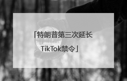 特朗普第三次延长TikTok禁令