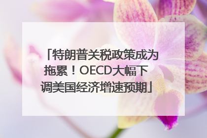 特朗普关税政策成为拖累！OECD大幅下调美国经济增速预期