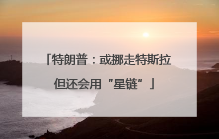特朗普：或挪走特斯拉 但还会用“星链”