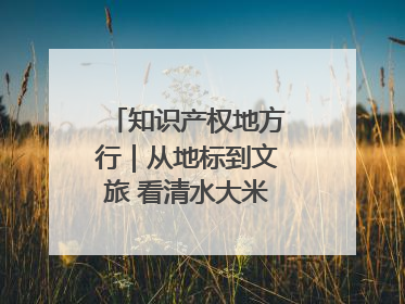 知识产权地方行｜从地标到文旅 看清水大米的破次元生长