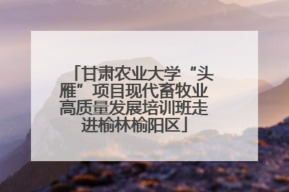 甘肃农业大学“头雁”项目现代畜牧业高质量发展培训班走进榆林榆阳区