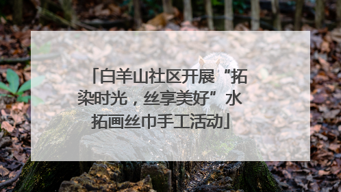 白羊山社区开展“拓染时光，丝享美好”水拓画丝巾手工活动