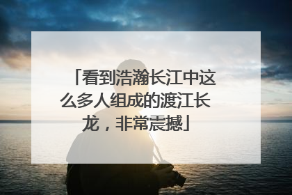 看到浩瀚长江中这么多人组成的渡江长龙，非常震撼