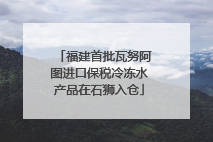 福建首批瓦努阿图进口保税冷冻水产品在石狮入仓