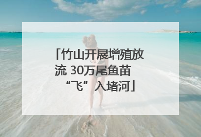 竹山开展增殖放流 30万尾鱼苗“飞”入堵河