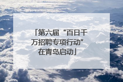 第六届“百日千万招聘专项行动”在青岛启动