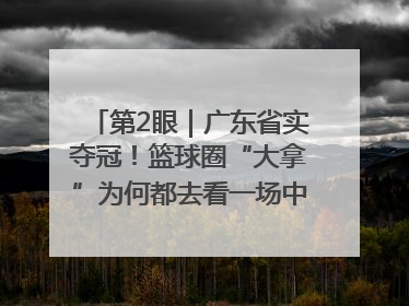 第2眼｜广东省实夺冠！篮球圈“大拿”为何都去看一场中学生比赛？