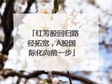 红筹股回归路径拓宽，A股国际化向前一步