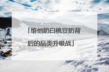 维他奶白桃豆奶背后的品类升级战