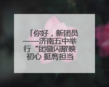 你好，新团员——济南五中举行“团徽闪耀映初心 挺膺担当建新功”主题团日活动