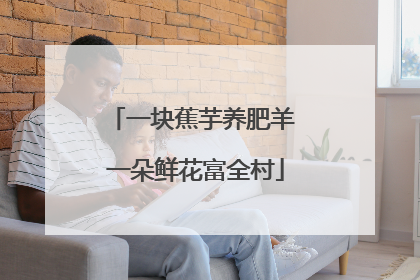 一块蕉芋养肥羊 一朵鲜花富全村