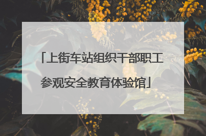 上街车站组织干部职工参观安全教育体验馆