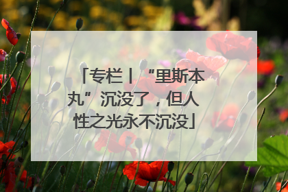 专栏丨“里斯本丸”沉没了，但人性之光永不沉没