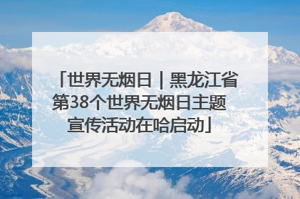世界无烟日｜黑龙江省第38个世界无烟日主题宣传活动在哈启动