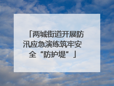 两城街道开展防汛应急演练筑牢安全“防护堤”