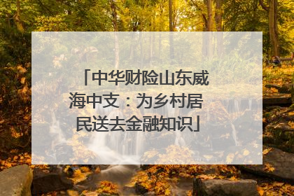 中华财险山东威海中支：为乡村居民送去金融知识