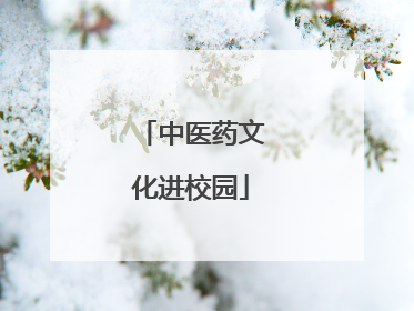 中医药文化进校园