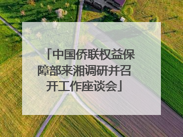 中国侨联权益保障部来湘调研并召开工作座谈会