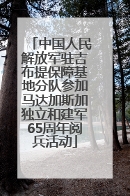 中国人民解放军驻吉布提保障基地分队参加马达加斯加独立和建军65周年阅兵活动