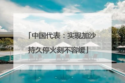 中国代表：实现加沙持久停火刻不容缓