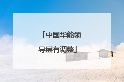 中国华能领导层有调整
