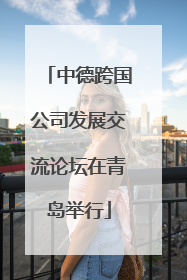 中德跨国公司发展交流论坛在青岛举行