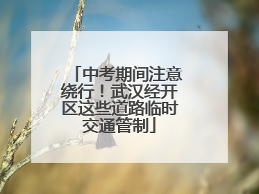 中考期间注意绕行！武汉经开区这些道路临时交通管制