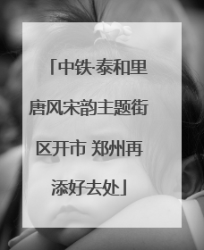 中铁·泰和里唐风宋韵主题街区开市 郑州再添好去处