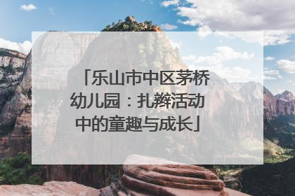 乐山市中区茅桥幼儿园：扎辫活动中的童趣与成长