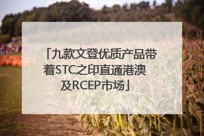 九款文登优质产品带着STC之印直通港澳及RCEP市场