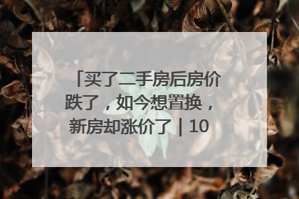买了二手房后房价跌了，如今想置换，新房却涨价了｜100个买房故事