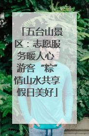 五台山景区：志愿服务暖人心 游客“粽”情山水共享假日美好