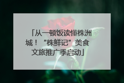 从一顿饭读懂株洲城！“株鲜记”美食文旅推广季启动