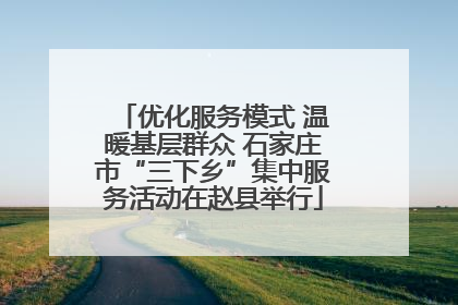 优化服务模式 温暖基层群众 石家庄市“三下乡”集中服务活动在赵县举行