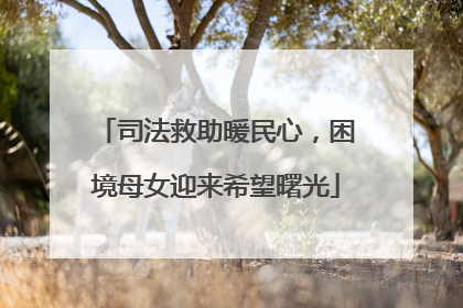 司法救助暖民心，困境母女迎来希望曙光
