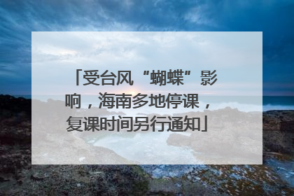 受台风“蝴蝶”影响，海南多地停课，复课时间另行通知
