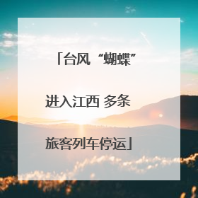 台风“蝴蝶”进入江西 多条旅客列车停运