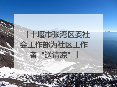 十堰市张湾区委社会工作部为社区工作者“送清凉”