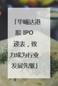 华曦达港股 IPO 递表，致力成为行业发展先驱